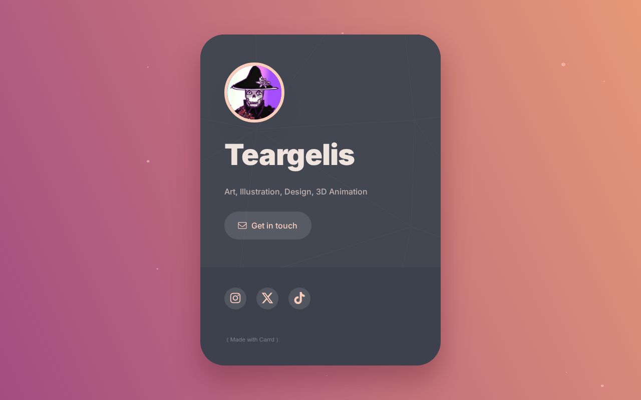 Carrd profile picture for @teargelis